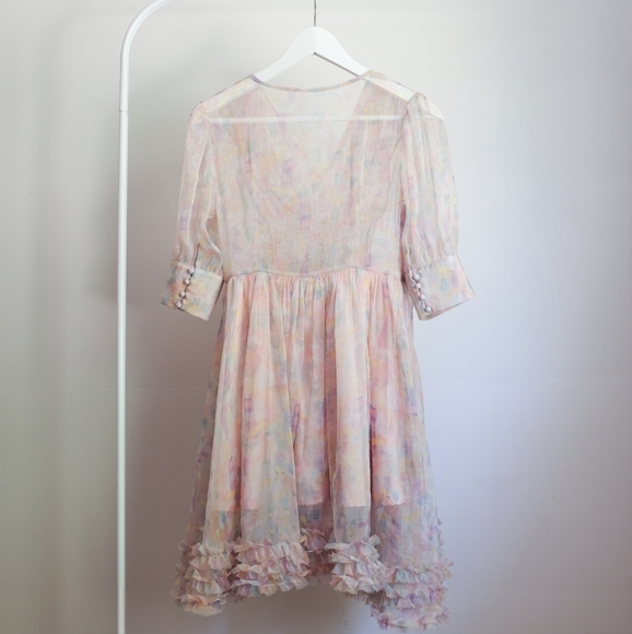 Pastel Short Sleeve Dress - Picture 2 of 2